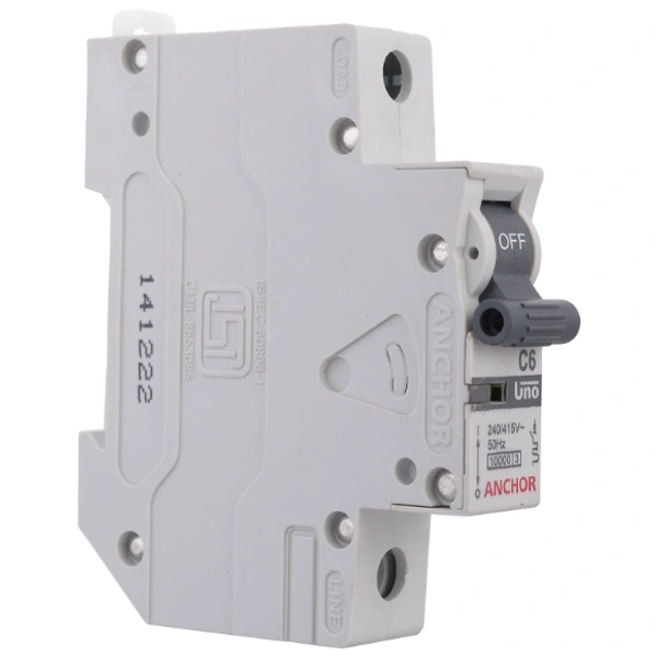 Anchor by Panasonic 98001 Single Pole UNO Series MCB 20 Ampere (White) - 20A, WHITE, 1 YEAR